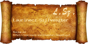 Laurinecz Szilveszter névjegykártya