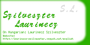 szilveszter laurinecz business card